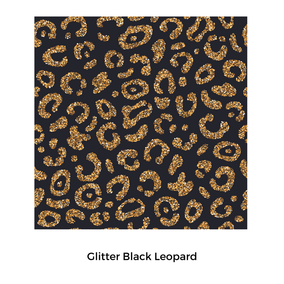 Glitter Black Leopard