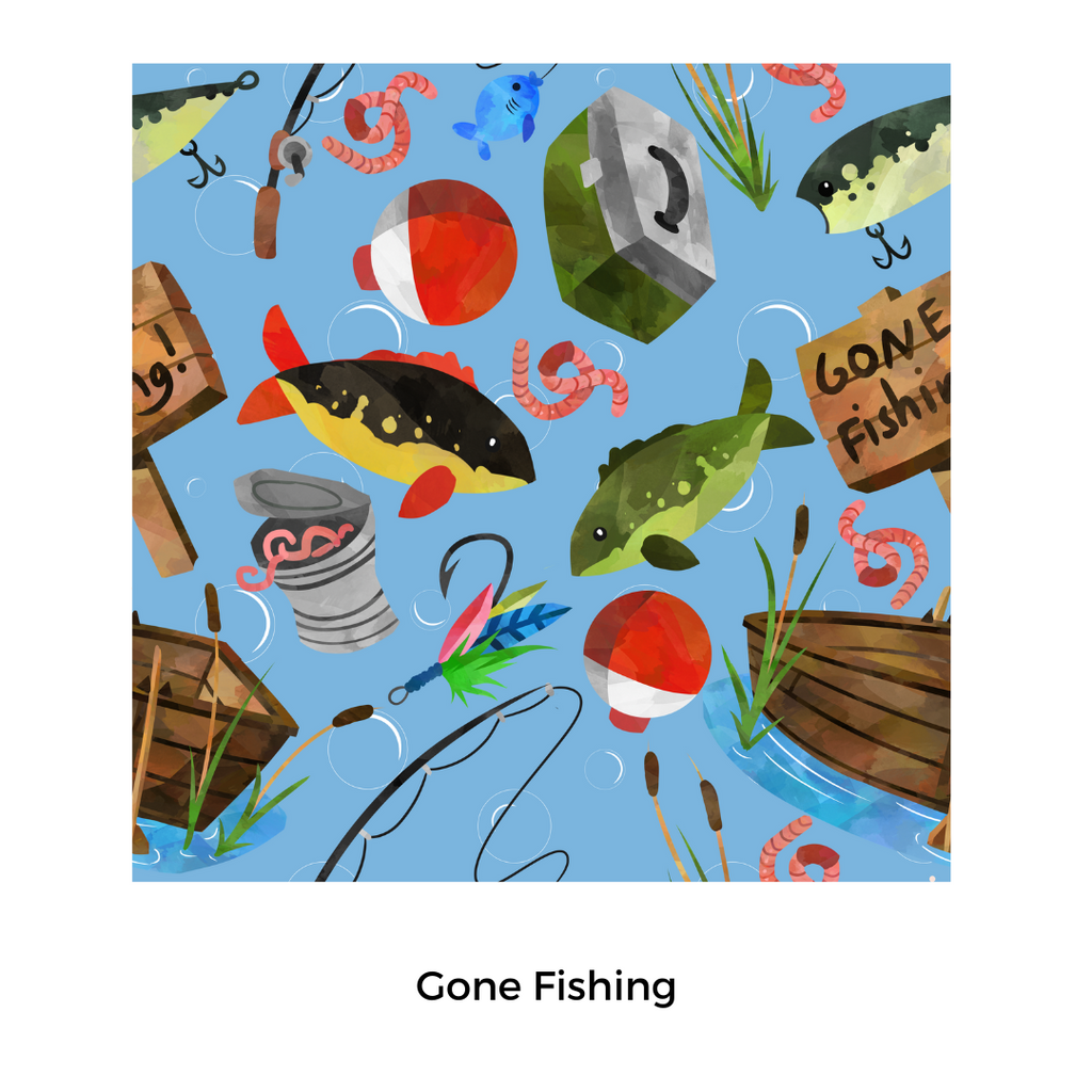 Gone Fishing Embroidered Fishing Towel With Hook 