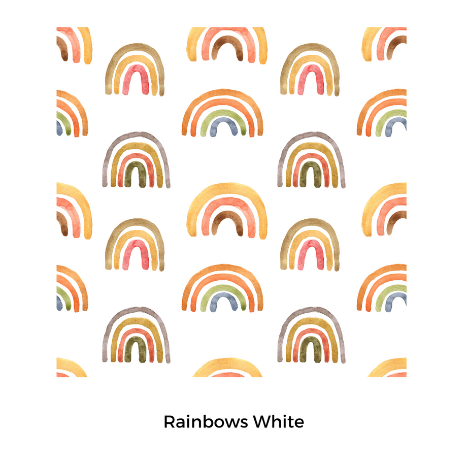 WTees Rainbow Stripes Leggings White