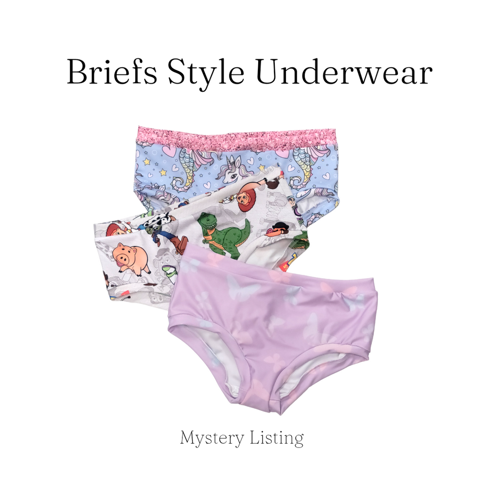 MYSTERY Briefs Style Underwear - Mystery Prints – Little Lovies Closet
