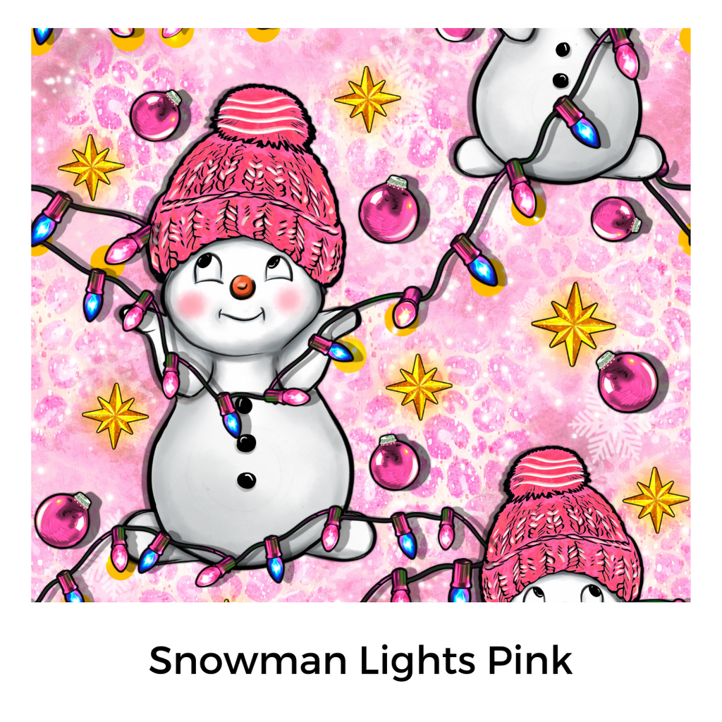Snowman Lights Pink – Little Lovies Closet